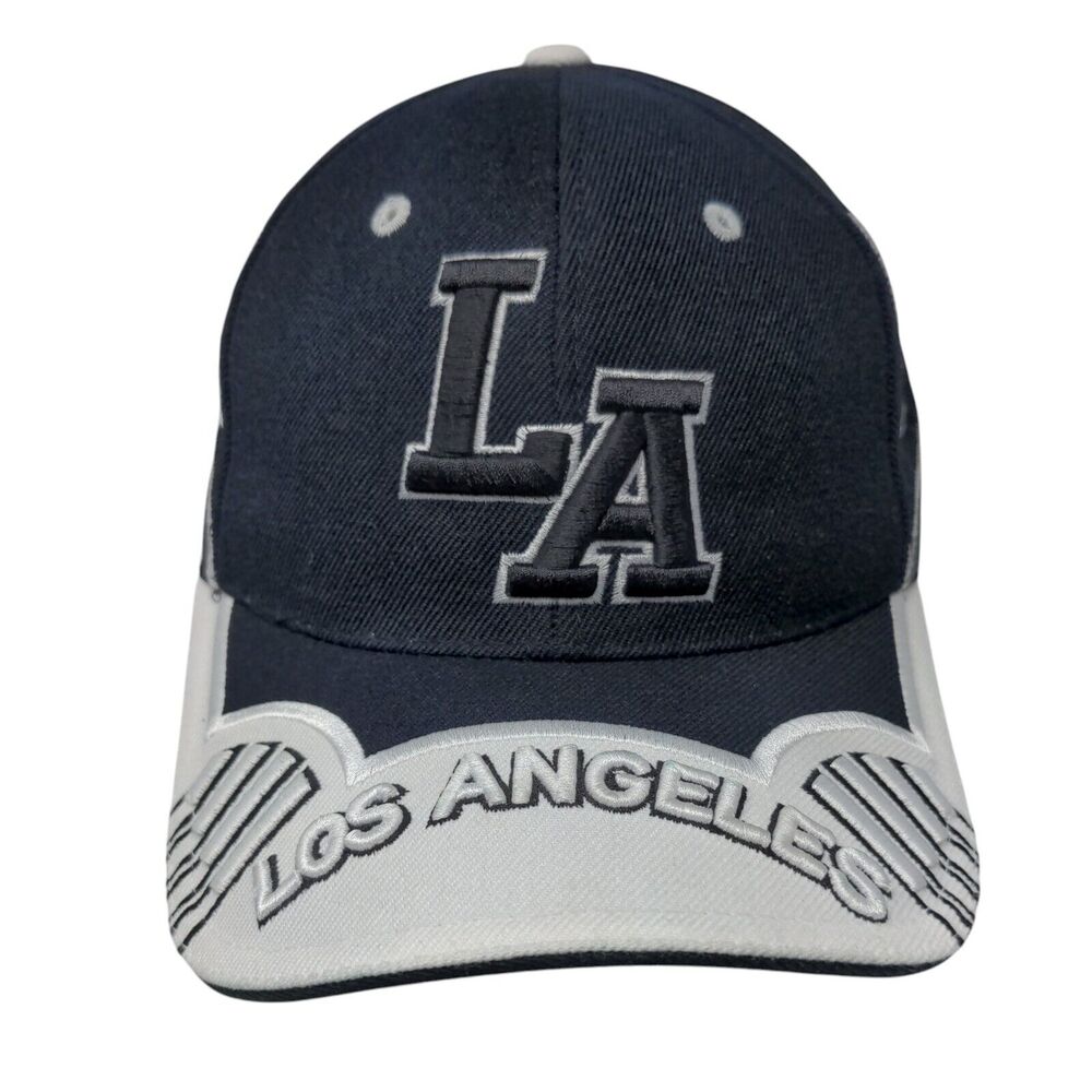LA Los Angeles Strapback Hat Blue One Size Adjustable Embroidered La Vina Co